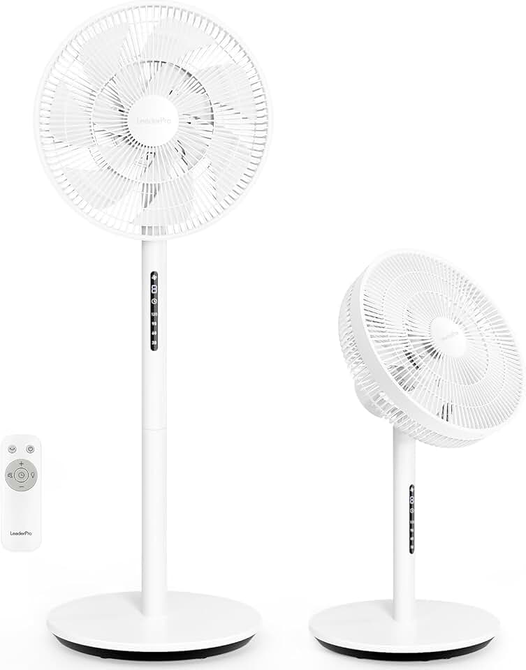 etevert - ventilateur sur pied 120cm - 8 vitesses, télécommande, moteur DC
