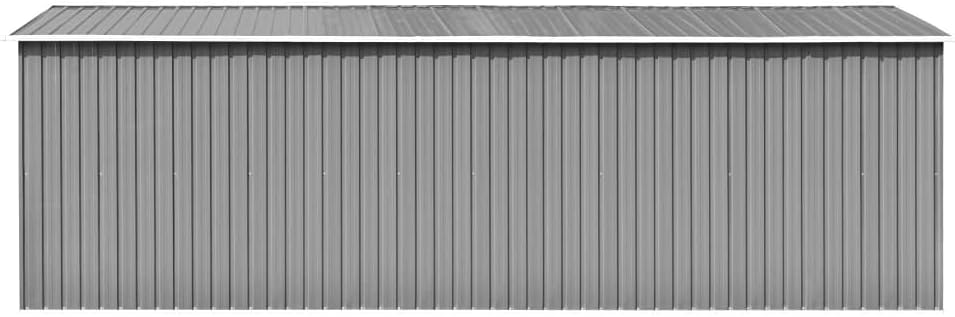 etevert Abri de Jardin 257x580x181 cm Métal Gris,Maison & Jardin, Pelouses & Jardins, Vie en extérieur, Structures extérieures, Cabanes & abris de Jardin, Gris (Poids 122.05KG)