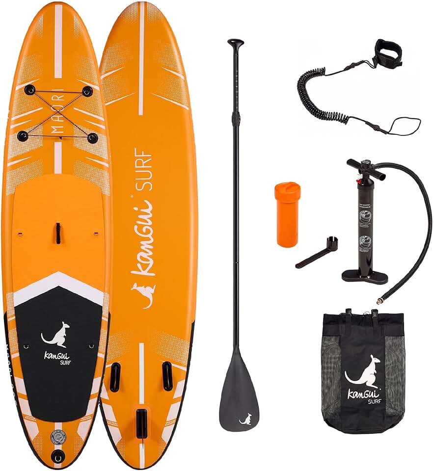 etevert - Stand up Paddle 335cm Sup Gonflable + pagaie + Sac à Dos + Pompe Haute Pression + Leash + kit de réparation- Maori