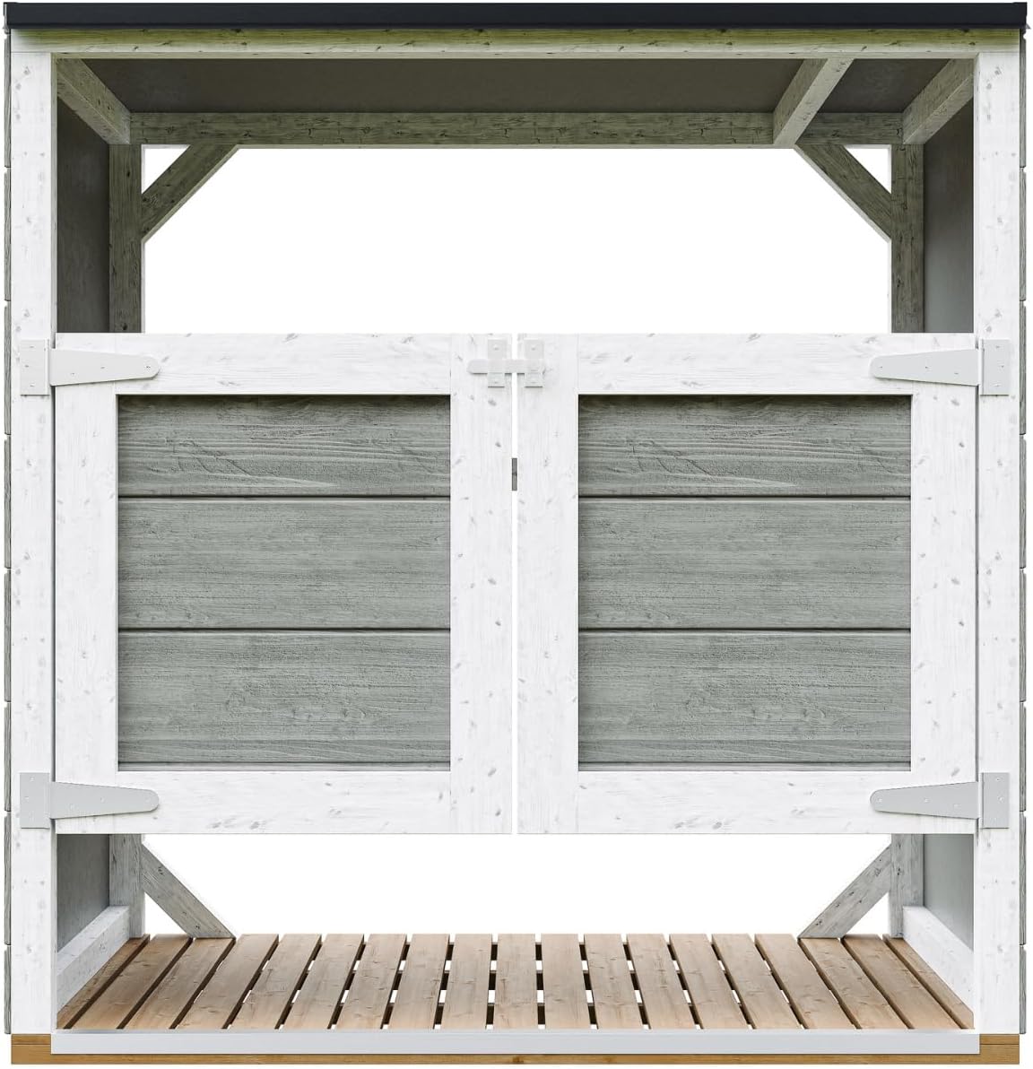 Abri de Jardin pour poubelles, Cache Poubelle extérieur 2x240L – Coffre de Rangement Exterieur, Armoire de Jardin, cabane de Jardin Exterieur – etevert M980A-TUNDRA Grey