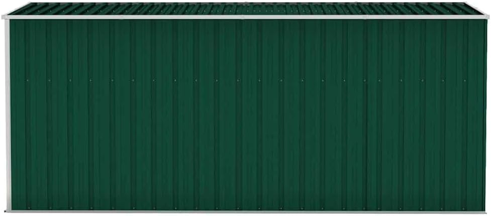 etevert Abri de Jardin Mural Vert 118x382x178 cm Acier galvanisé,Structures extérieures, Cabanes & abris de Jardin,316229