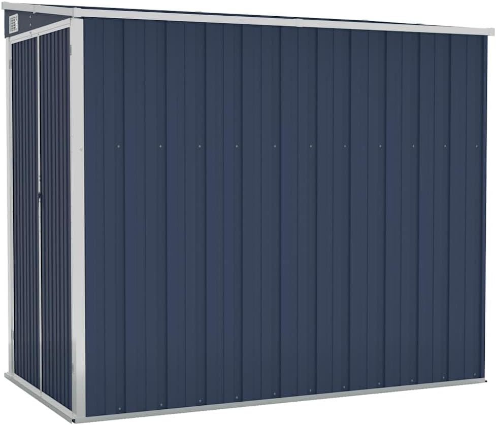 etevert Abri de Jardin Mural Anthracite 118x194x178 cm Acier