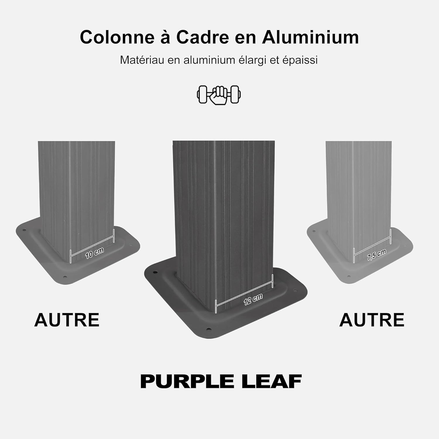etevert - tonnelle aluminium - 4,25x3,65m - éclairage intégré, rideaux moustiquaires, gouttière, poteaux renforcés
