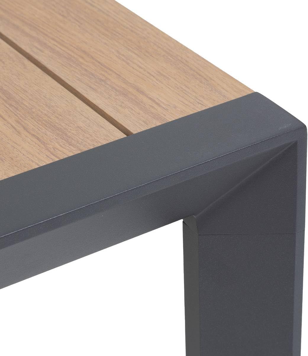 etevert - Table évasion 4 places - aluminium effet bois - Honey/Graphite