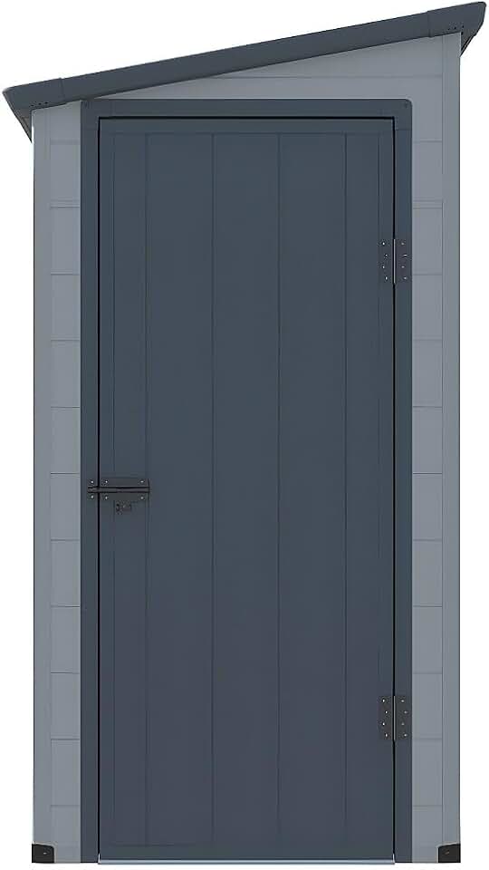 etevert - abri de jardin Alberto - 2,09 m² - résine gris clair