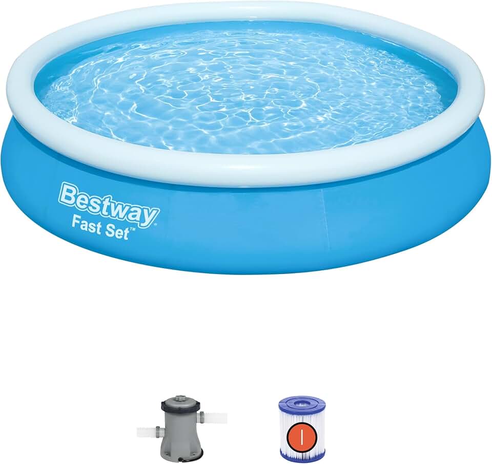 etevert Piscine autoportante Ronde Fast Set 366 x 76 cm avec Filtration
