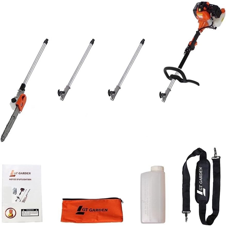 etevert - Élagueuse thermique perche orientable 4,15m 52cm3 3CV