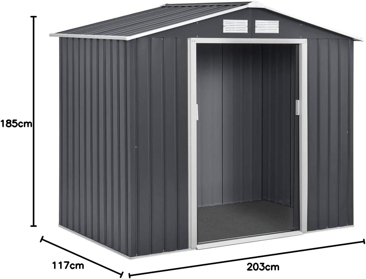 etevert - Abri de Métal Vegas - 2.7m² - gris - 1299_‎93414