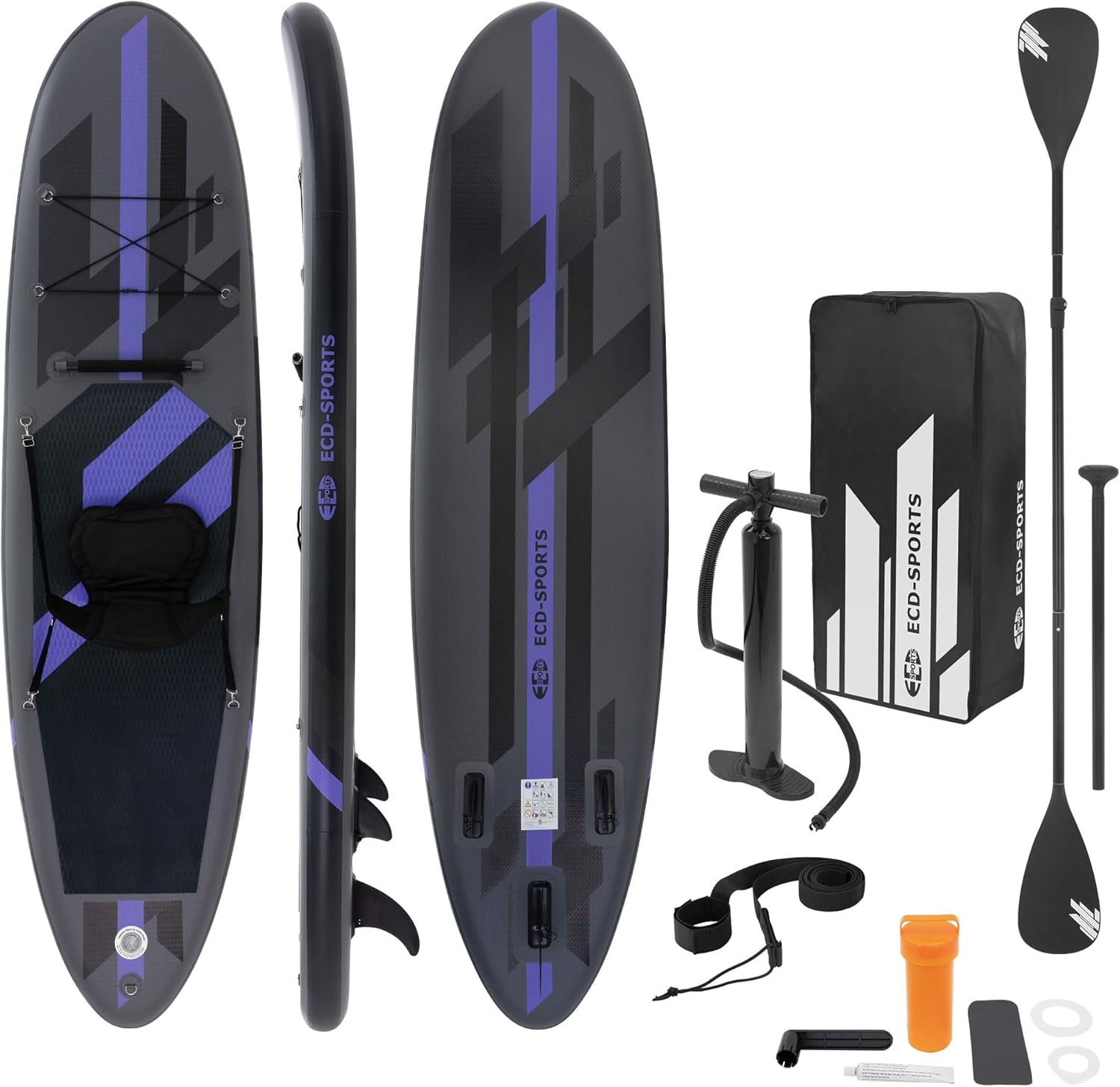 etevert - Stand Up Paddle Gonflable - 305/308/320/380 cm - PVC, 120/150 kg, 10/15 cm