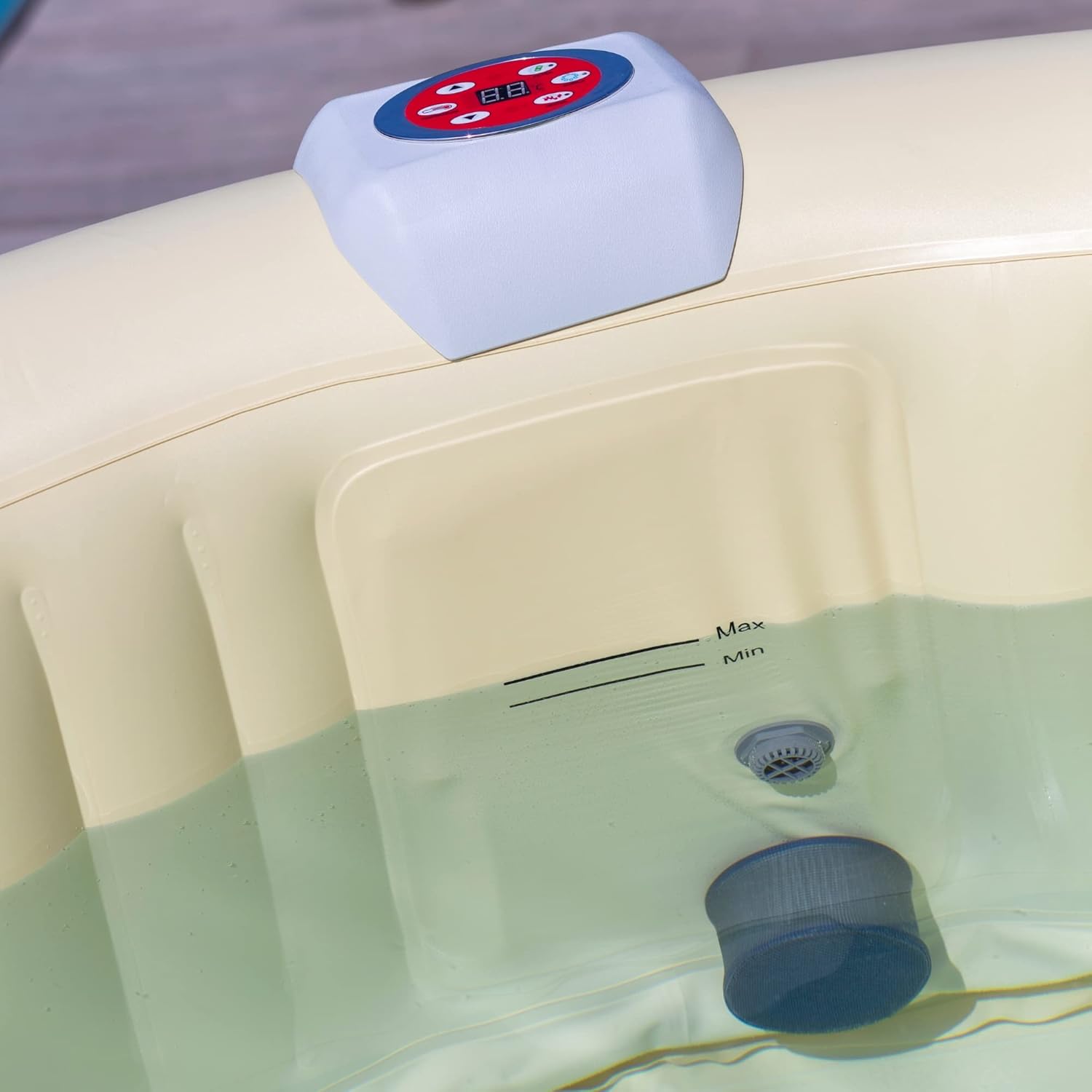 etevert - Bain à remous Ovale - 190x120x65 cm - Pompe 30 W, 550 L
