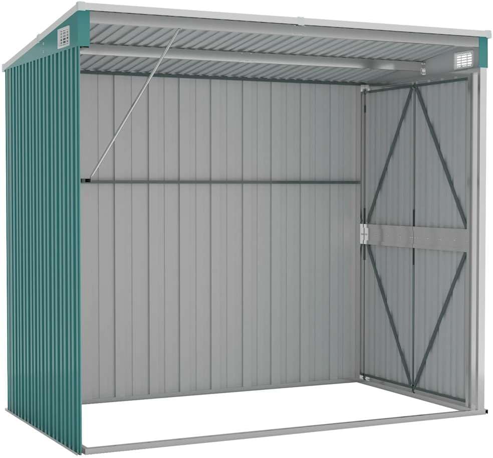 etevert Abri de Jardin Mural Vert 118x194x178 cm )