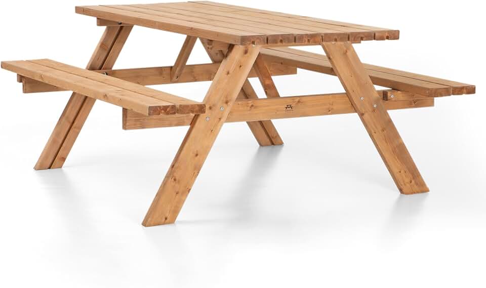 etevert - Table classique UNGURS - bois extérieur pliant - résistante intempéries