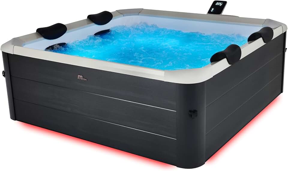 etevert - Oslo Aero Plus - 180 cm carré - 6 places, jets air/eau, 8 filtres inclus