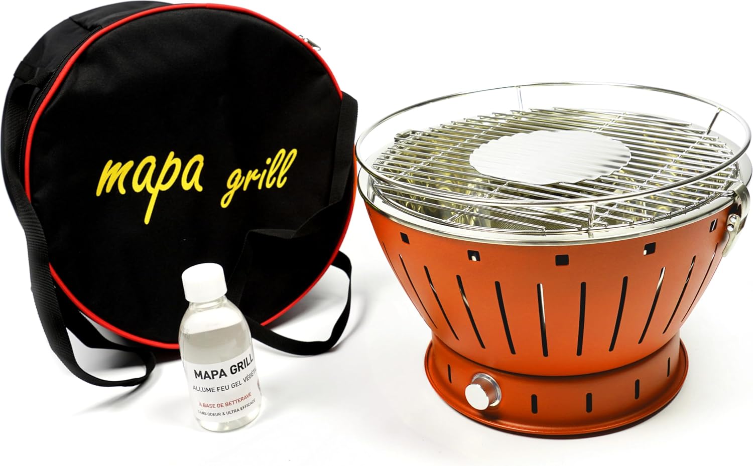 etevert - Barbecue portable sans fumée - 35cm diamètre - charbon de bois