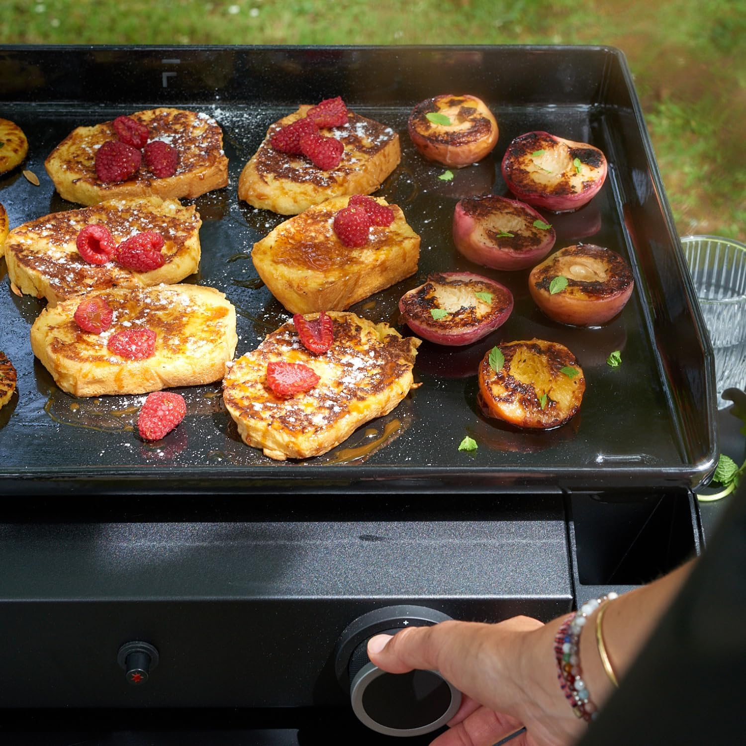etevert – Plancha série 60 cm – fonte émaillée, 2 brûleurs puissants