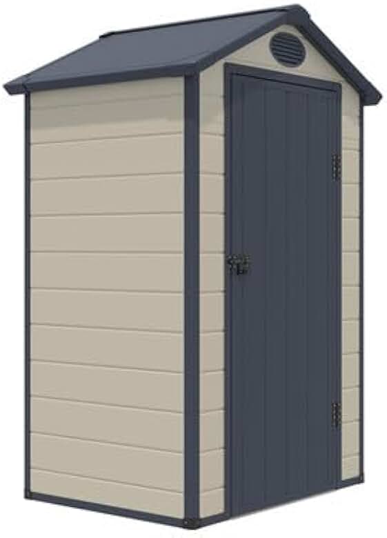 etevert - Abri de Jardin résine 1,39m² - Beige