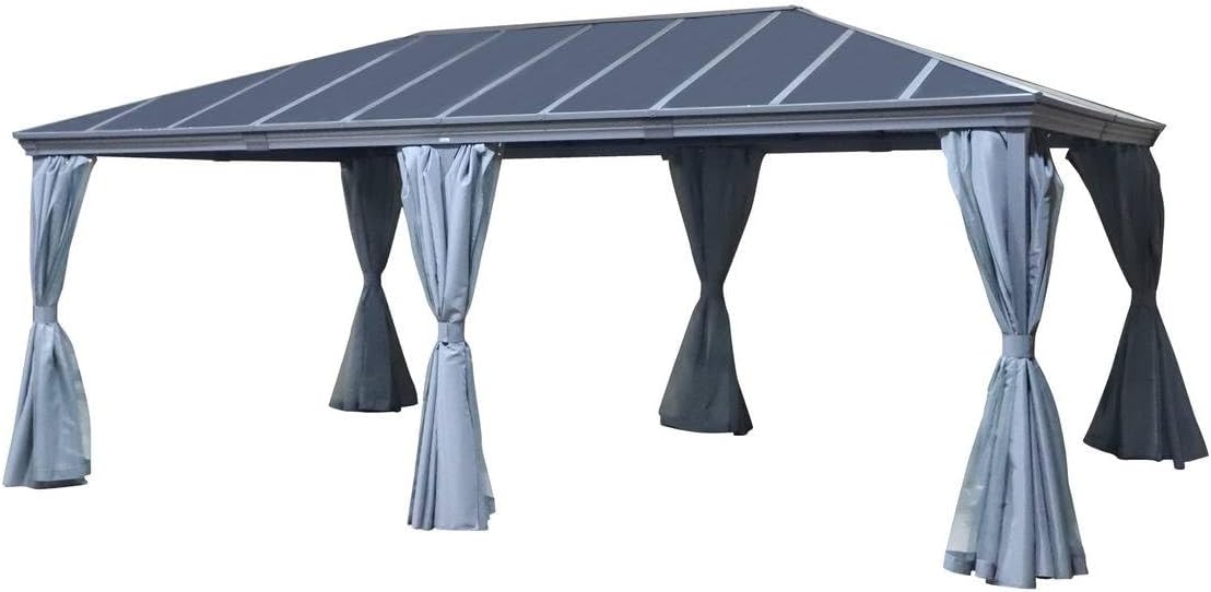 etevert - Pergola Belize - 3,6x6m - Aluminium et polycarbonate