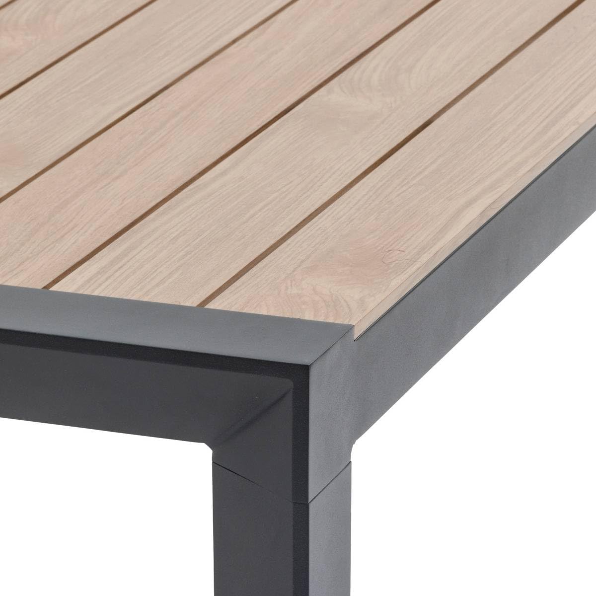 etevert - Evasion - table de jardin 12 places aluminium effet bois