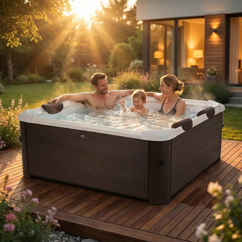 etevert - etevert Tribeca - 160x160x65 cm - Spa rigide, contrôle app, 6 pers, 120 buses, hiver résistant etevert-TRIBEX