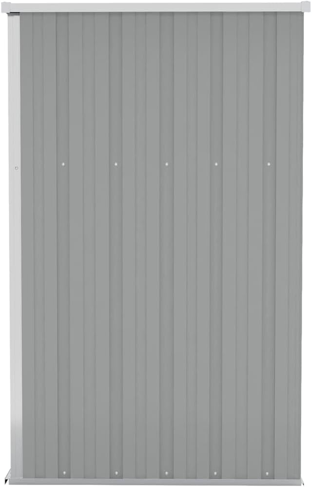 etevert Remise de Jardin Murale Gris 118x100x178 cm Acier galvanisé,Structures extérieures, Cabanes & abris de Jardin,316218