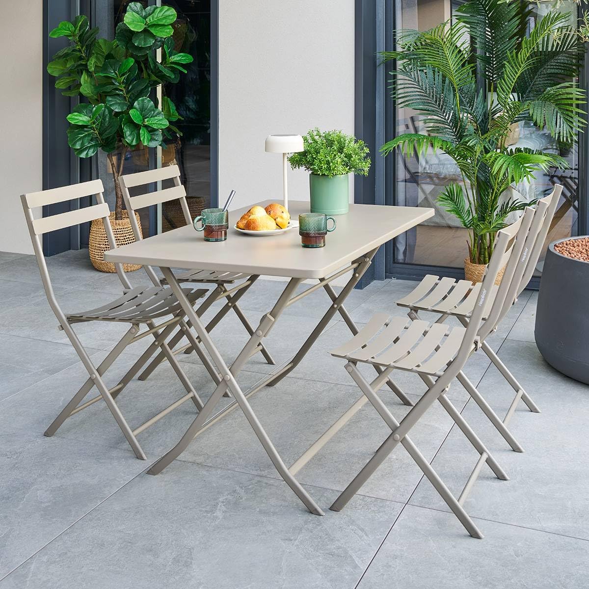 etevert - Greensboro - 4 places - Table pliante rectangle acier antirouille