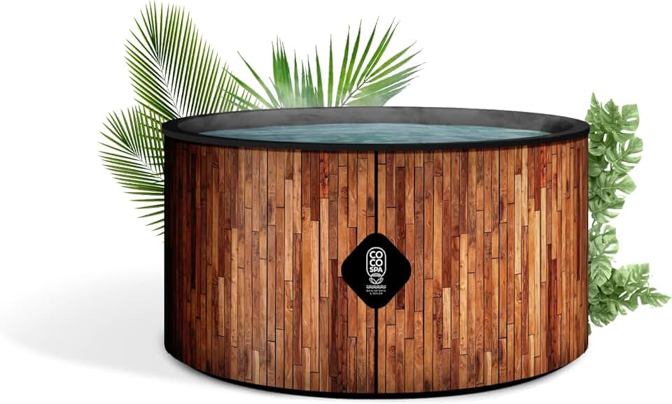 etevert Bali Spa Gonflable - 150 cm de diamètre - 800 litres - Moteur 2240 W - 2 à 4 Personnes - Massage 140 Jets