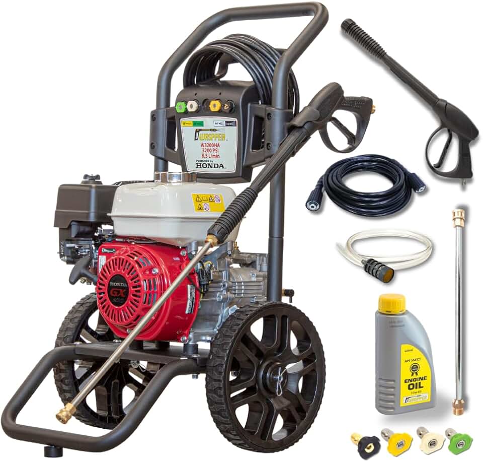 etevert - nettoyeur haute pression série GX 3200 PSI, 196 cc, portable, moteur essence, W3200HA