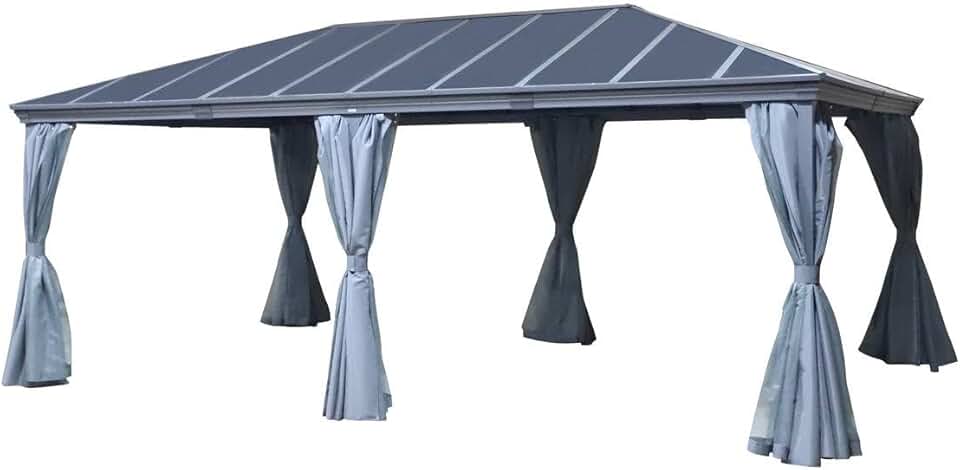 etevert - Pergola Belize - 3,6x6m - Aluminium et polycarbonate