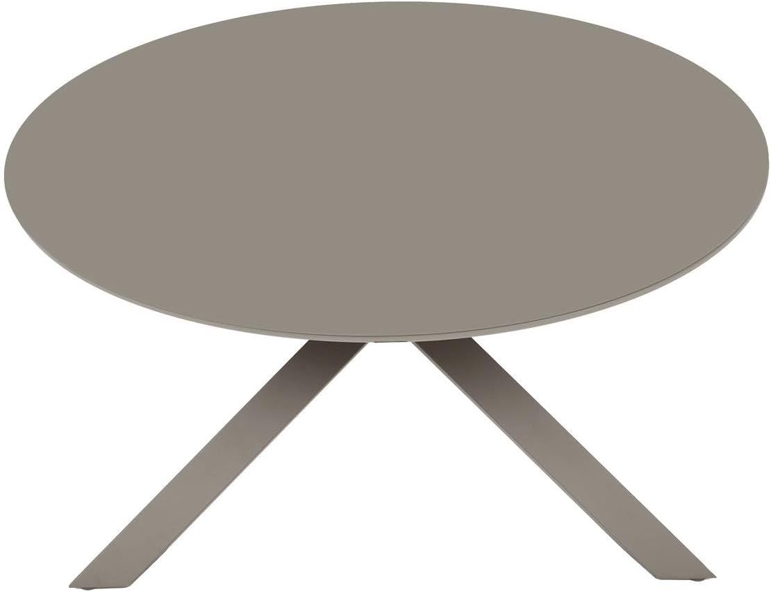 etevert - Table de jardin Oryon - 130cm ronde - 6 places, coloris café