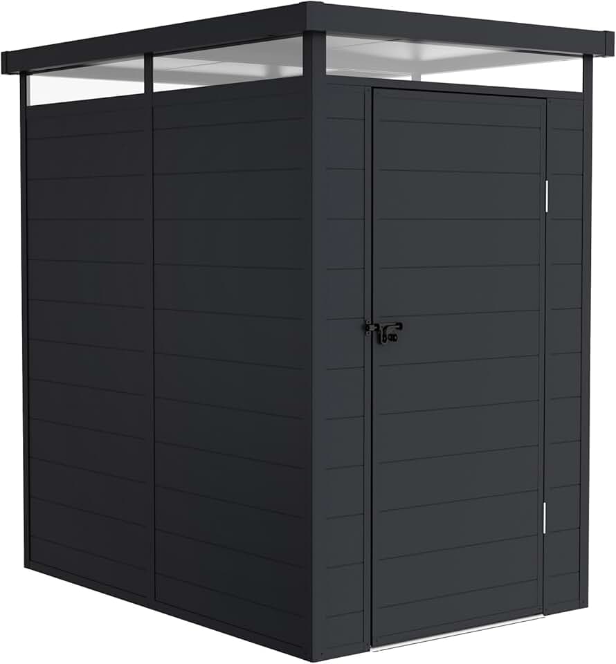 etevert - Abri jardin Terra, 2,47m², alu/PVC, UV, gris anthracite