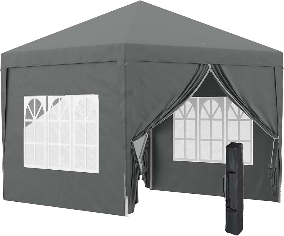 etevert - tonnelle pliante série Pop-up - 3x3m - 4 parois amovibles, sac de transport