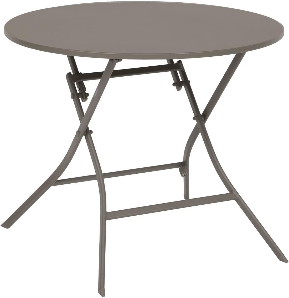 etevert - Greensboro - table pliante ronde acier antirouille 4 places