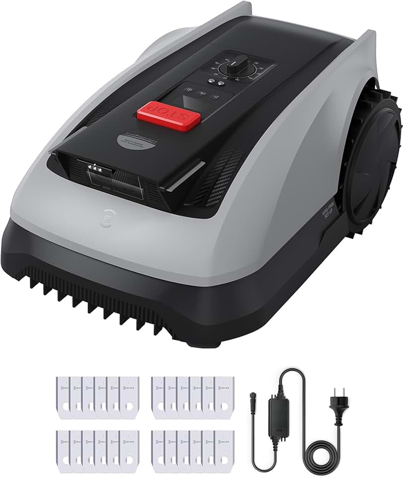 etevert - O600 RTK Care Kit - 600 m² - Robot tondeuse RTK, IA, appli