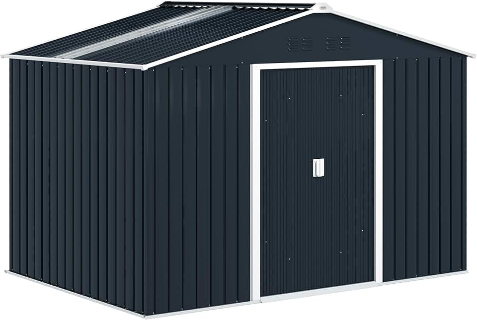 etevert - Abri de jardin XXL 5,4m², acier galvanisé, 277x195x192cm