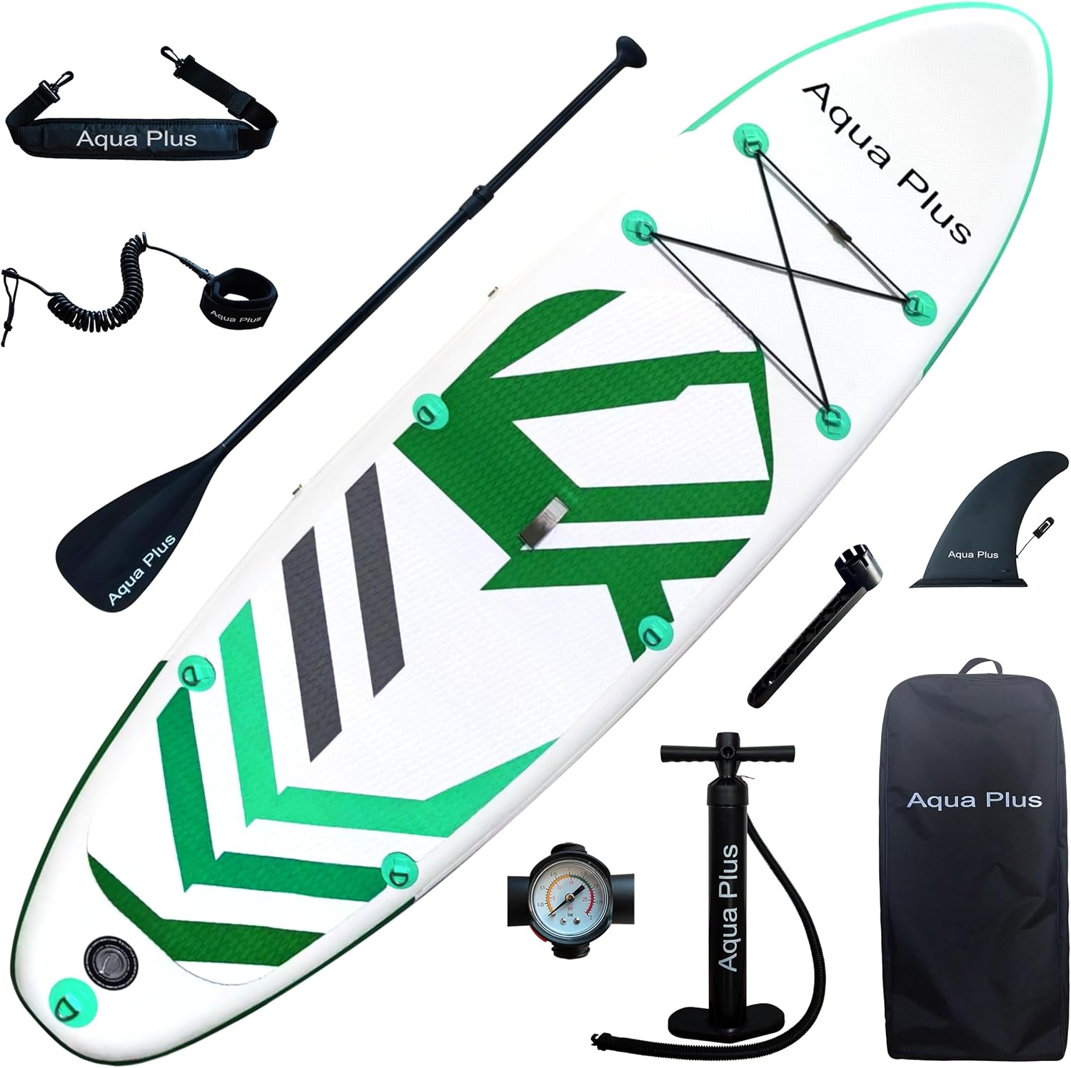 etevert - Stand Up Paddle Gonflable - 15cm - ISUP, pagaie, pompe, adulte/junior
