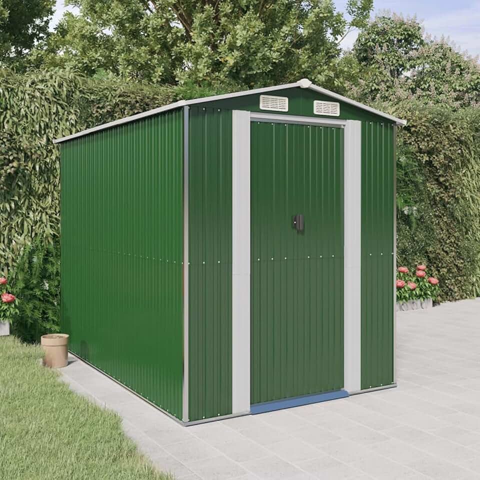 etevert Abri de Jardin Vert 192x274x223 cm Acier galvanisé,Abris de Jardin,Abri de Stockage pour Jardin,Abri d'outils de Jardin,Abris de Jardin,Abri de Stockage pour Jardin,Abri d'outils de Jardin