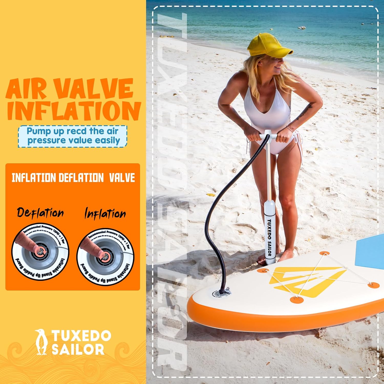 etevert - Paddle Gonflable Adulte - Stand Up - accessoires complets, stabilité, design premium
