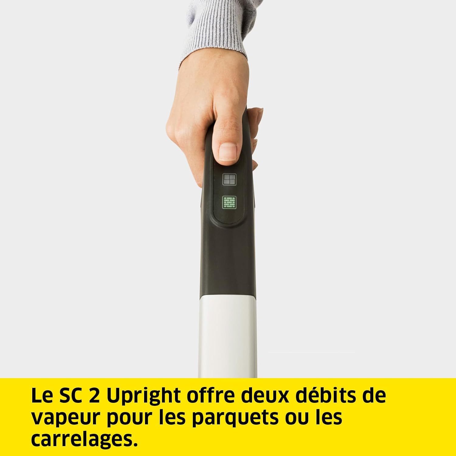 etevert Nettoyeur Vapeur SC 2 Upright, Préchauffage : 30 s, Surface : 50 m², Réservoir : 0,4 l, Puissance : 1600 W, avec Buse de Sol EasyFix, Serpillière Microfibres, Cartouche Détartrante