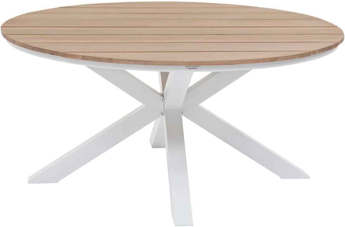 etevert - Table Oriengo ronde - 4 places - aluminium et acacia