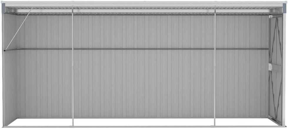 etevert Abri de Jardin Mural Gris 118x382x178 cm Acier galvanisé, Maison & Jardin, Pelouses & Jardins, Vie en extérieur, Structures extérieures, Cabanes & abris de Jardin, Gris, (Poids 47.9KG)