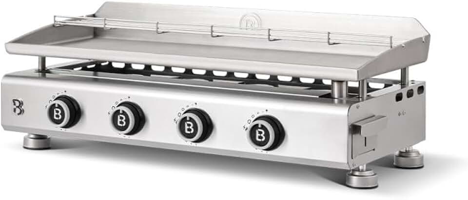 etevert - Silvia EVO - 84x34 cm - 4 feux inox, grille, tiroir graisse, 10,6 kW