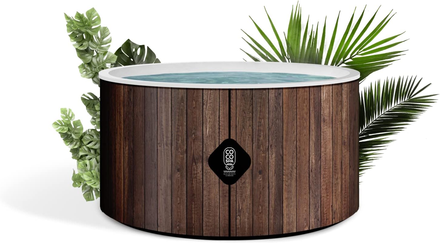 etevert Helsinki Spa Gonflable - 150 cm de diamètre - 800 litres - Moteur 2240 W - 2 à 4 Personnes - Massage 140 Jets