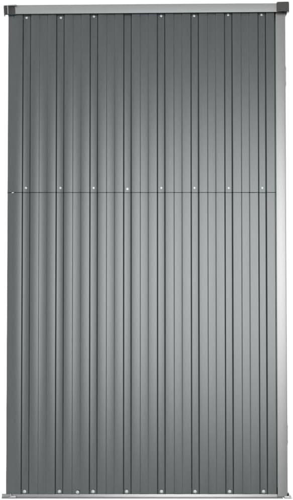etevert Abri à Outils de Jardin Gris 225x89x161 cm Acier galvanisé, Maison & Jardin, Pelouses & Jardins, Vie en extérieur, Structures extérieures, Cabanes & abris de Jardin, Gris, (Poids 36.62KG)