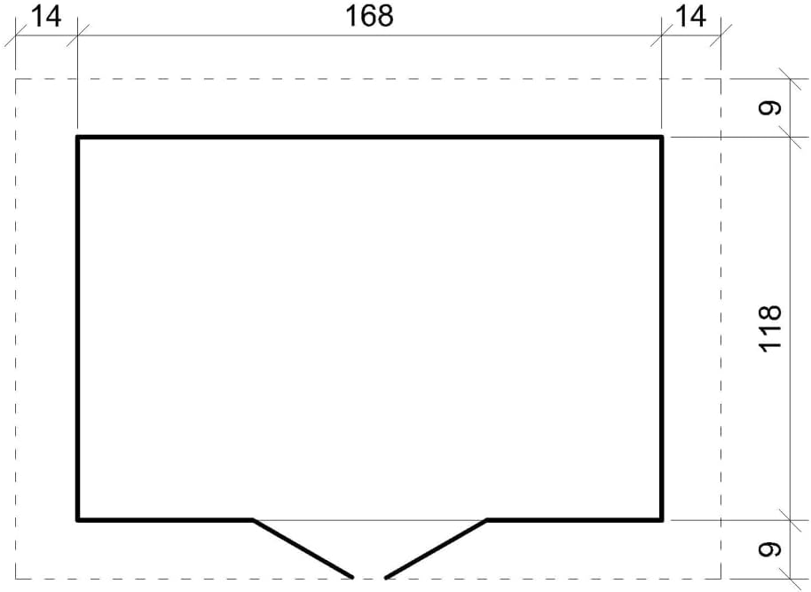 Abri de Jardin en Bois avec Sol TRAITÉ - Stockage extérieur I196xL136xH218 cm/ 1.98 m2 Petit abri à Outils, Local à vélos - etevert M367F+M367G