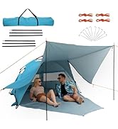 etevert Tente Familiale de Camping Pop-Up avec Grand Auvent Anti-UV, 2-3 Places, Protection UPF...