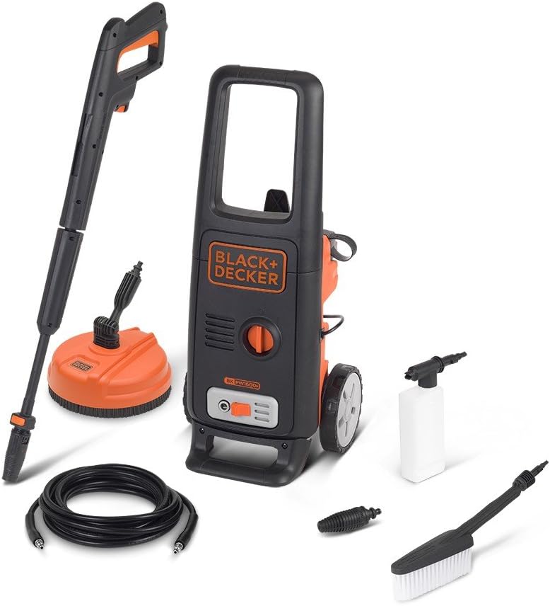 etevert Nettoyeur Haute Pression BXPW1600PE avec Patio Cleaner et Brosse Fixe (1600 W, 125 Bar, 420 l/h)