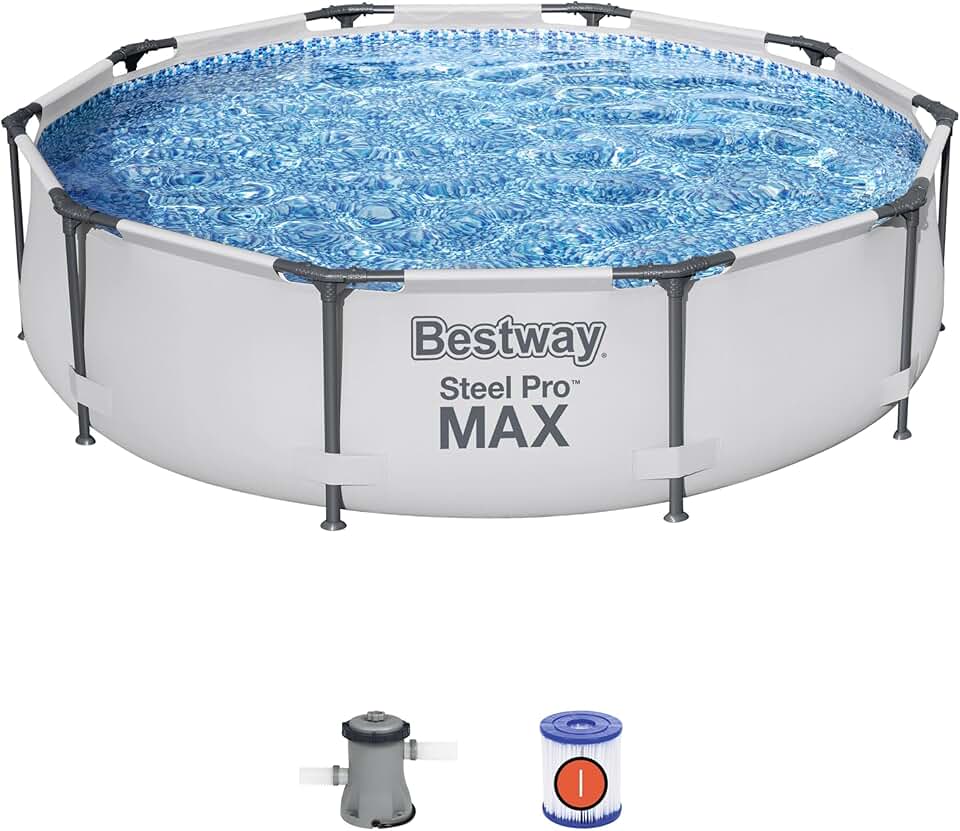etevert - Steel Pro Max piscine ronde - 305x76 cm - filtre cartouche