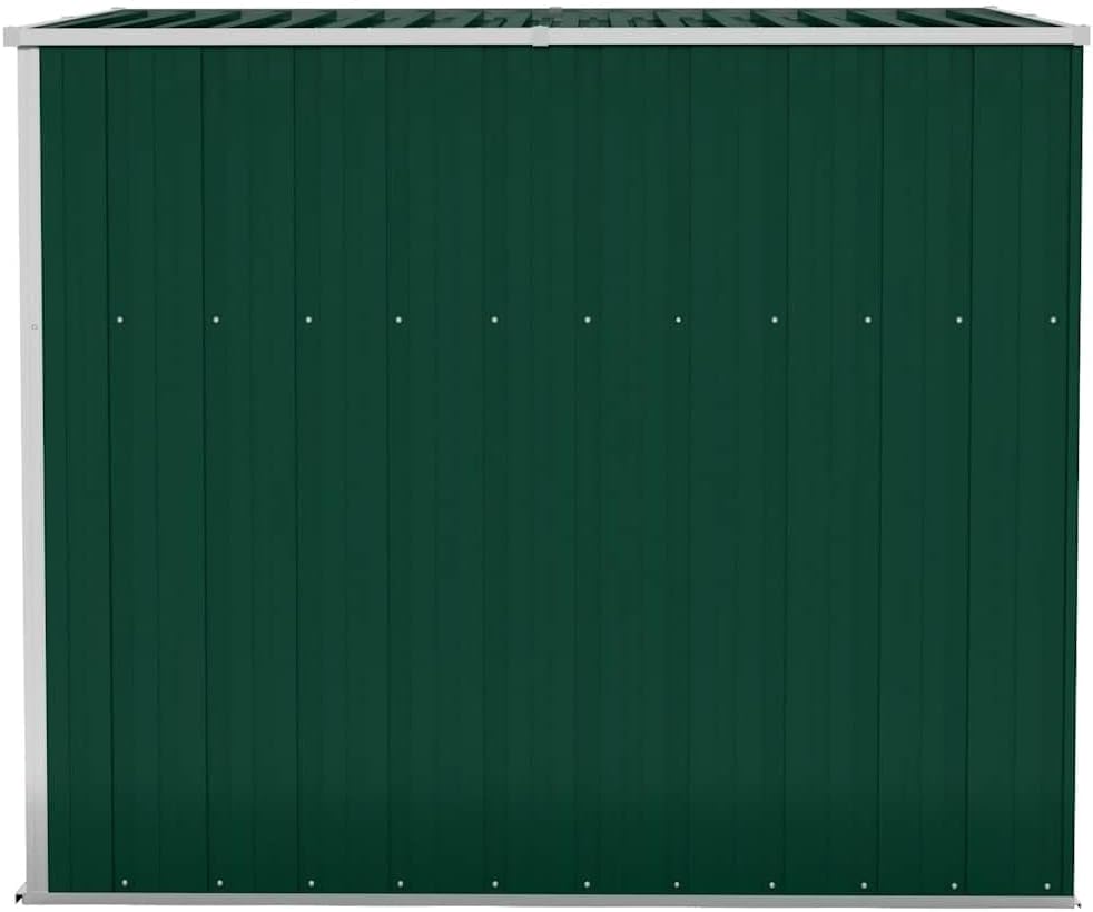 etevert Abri de Jardin Mural Vert 118x194x178 cm Acier galvanisé,Structures extérieures, Cabanes & abris de Jardin,316221