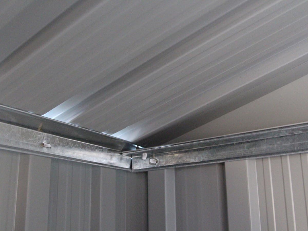 etevert Abri de Métal Rosas, 10.85m² 1299_78620 Vert/Blanc