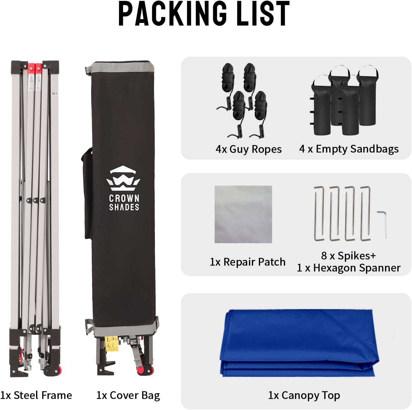 etevert - Tonnelle pliante 3x3m - imperméable, UPF 50+, sacs de sable